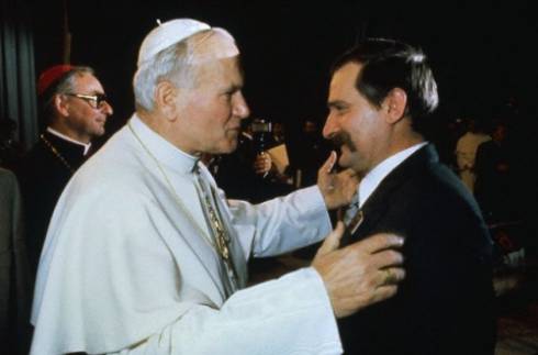 lech walesa ricevuto da Giovanni Paolo II